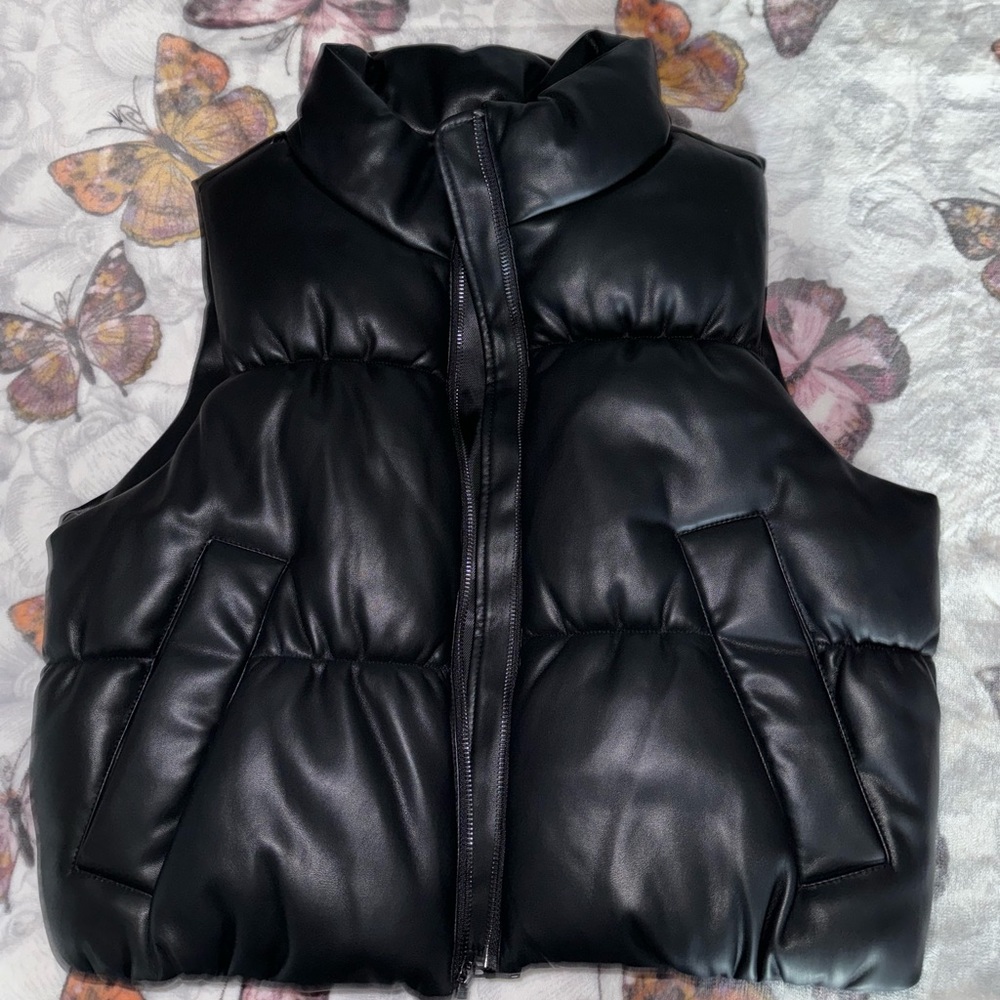 Banana republic leather vest